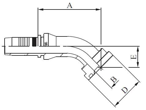 BRIDA ISO SAE 45º 3.000 LIBRAS M23341